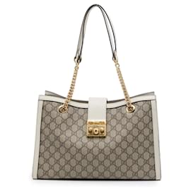 Bolso Tote Gucci Beige Medium GG Supreme con Candado