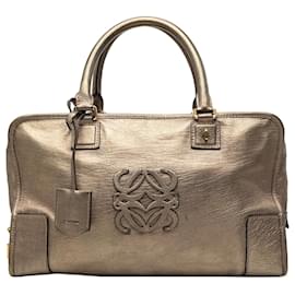 LOEWE Amazona 35 in pelle metallizzata oro