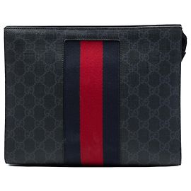 Clutch Gucci Black GG Supreme Web