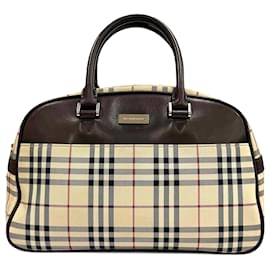 Borsa Burberry Beige House Check Canvas