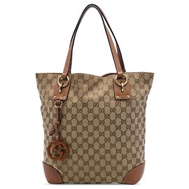 Borsa Tote Gucci Beige GG Canvas GG Charm