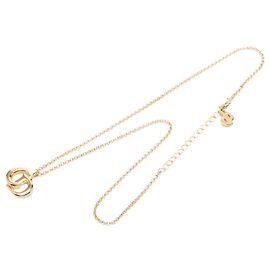 Collana Dior Gold con pendente logo CD placcato oro