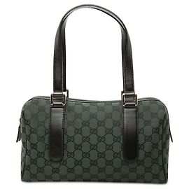Borsa Boston Gucci Green GG Canvas Charmy