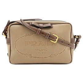Borsa a tracolla Prada in nastro jacquard