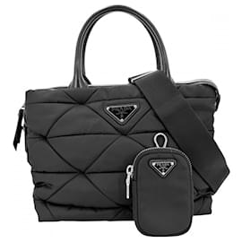 Borsa a mano imbottita piccola da donna Prada