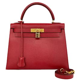 Hermès Borsa HERMES Kelly 28 in pelle Courchevel