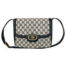 Gucci Vintage GG Logo Leather Shoulder Bag
