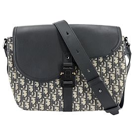 Christian Dior Men's Oblique Saddle Flap Messenger Bag