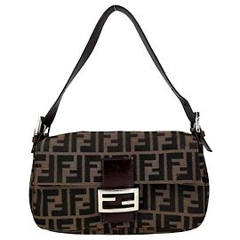 Borsa a tracolla Fendi Mamma Bucket Zucca