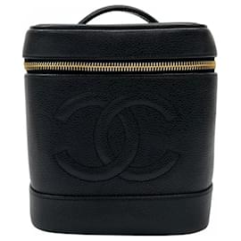 Borsa Chanel in pelle di vitello martellata nera