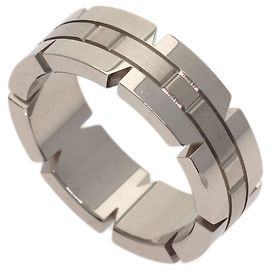 Anel Cartier Tank Française em ouro branco 18K