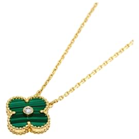 Collana Van Cleef & Arpels Vintage Alhambra Malachite e Diamanti