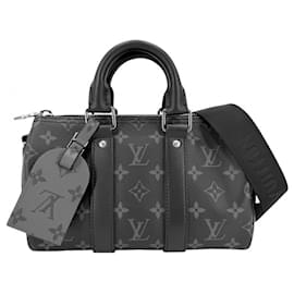 Louis Vuitton Men's Monogram Eclipse Keepall Bandoulière 25