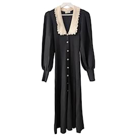 Sandro Dorothy Maxikleid mit Peter-Pan-Kragen