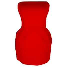 Vestido mini palabra de honor Magda Butrym en poliamida roja