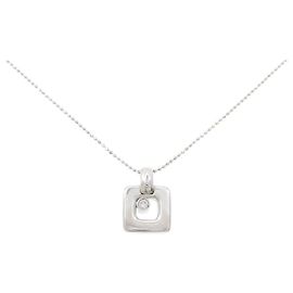 Autre Marque Collar de oro blanco 750 y diamantes