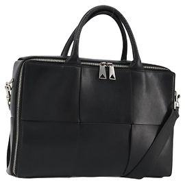 BOTTEGA VENETA Maxi INTRECCIATO Bag Leather 2way Black Silver