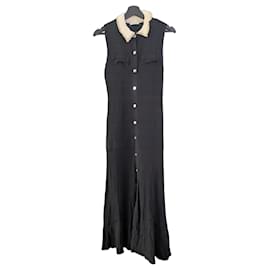 Sandro Vestido largo de punto Precieuse Negro