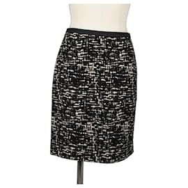 Vestido tubo Max Mara en lana negra y beige