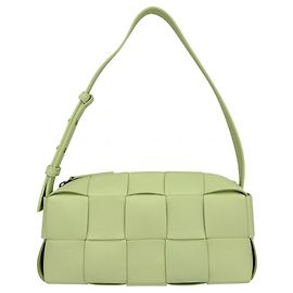 Bolso de hombro de piel verde claro Bottega Veneta