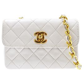 Chanel Vintage Full Flap Quilted Lambskin Mini