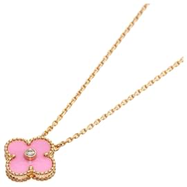 Collana Van Cleef & Arpels Vintage Alhambra Sable Rosa e Diamanti