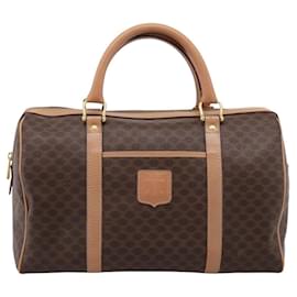 Céline Celine Vintage Macadam Boston Canvas and Leather