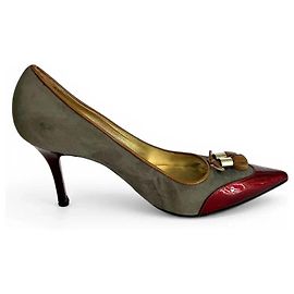 Autre Marque Escarpins en suede et cuir verni Luciano Padovani