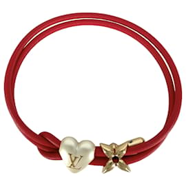 Bracciale con ciondoli Louis Vuitton rosso e bianco