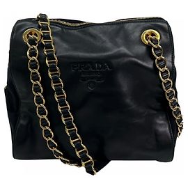 Borsa a tracolla Prada in pelle blu navy scuro