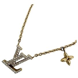 Collana Louis Vuitton strass dorata