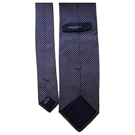 Cravatta Burberry in seta blu e oro