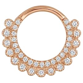 Autre Marque Maria Tash Apsara Orecchino a cerchio in oro rosa 18K e diamanti