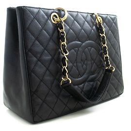 Chanel Grand Shopping Tote Quilted Caviar Large