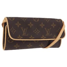 LOUIS VUITTON Monogram Pochette Twin PM Shoulder Bag M51854 LV Auth am12323V