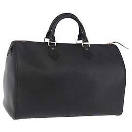 Borsa a mano LOUIS VUITTON Epi Speedy 35 Noir Black M42992 LV Auth am12330V
