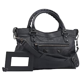 Borsa BALENCIAGA The First in pelle 2way Nera 103208 Auth 197324M