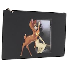 Borsa GIVENCHY Bambi PVC Canvas Collaborazione Disney Nero Oro Auth 199101M