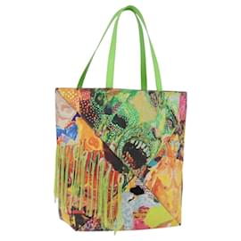 LOEWE Puzzlefold Tote XL Leather Richard Hawkins Green Chrome Auth 167531SM