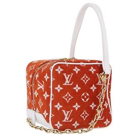 LOUIS VUITTON Monogram Jaguar LV Match Square Bag Orange M46212 Auth BA14807SAM