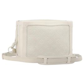 LOUIS VUITTON Monogram Empreinte Soft Trunk Bag White M53287 LV Auth 196005V