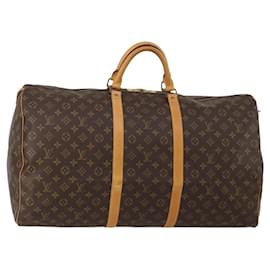 LOUIS VUITTON Monogram Keepall 60 Boston Bag M41422 LV Auth 197464A