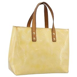 LOUIS VUITTON Monogram Vernis Reade PM Hand Bag Gris M91145 LV Auth ka5904