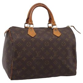 LOUIS VUITTON Monogram Speedy 30 Hand Bag M41526 LV Auth 200896