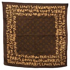 LOUIS VUITTON Monogram Graffiti Schal Brown LV Auth bs36792V