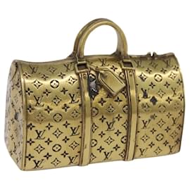 LOUIS VUITTON Presse-papier Motif Monogram Keepall Métal Ton Or LV Auth 198558A