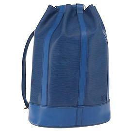 LOUIS VUITTON Epi Randonnee GM Shoulder Bag Blue M43085 LV Auth ka5822