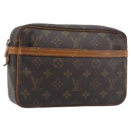 LOUIS VUITTON Monogram Compiegne 23 Clutch Bag M51847 LV Auth 198903