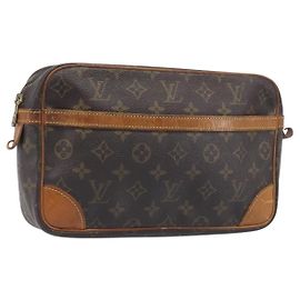 LOUIS VUITTON Monogram Compiegne 28 Clutch Bag M51845 LV Auth 198909