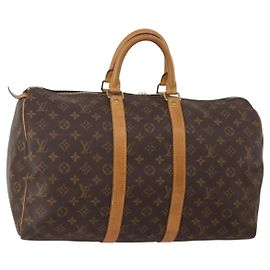 LOUIS VUITTON Monogram Keepall 45 Boston Bag M41428 LV Auth 196325A